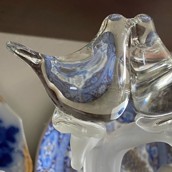 Vintage BALOS Mouthblown Art Glass “Lovebirds” Figurine - Picture 8 of 15